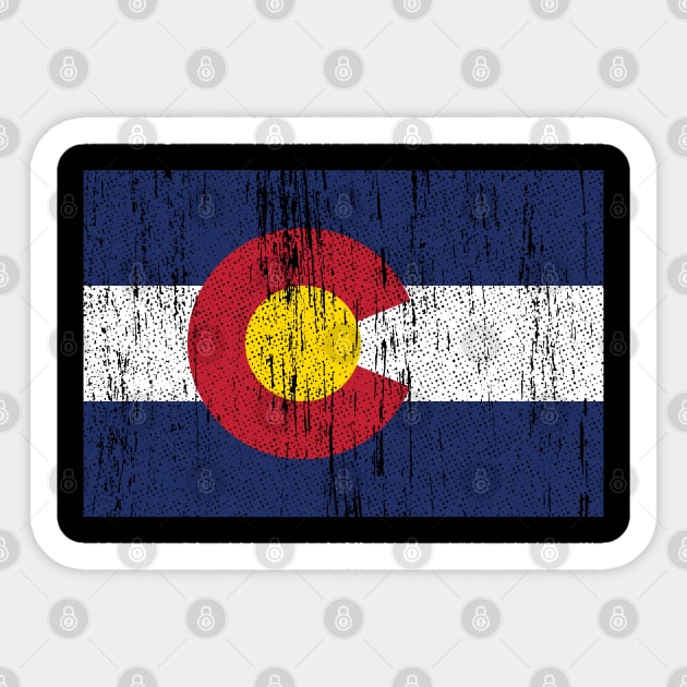 Retro Vintage Colorado State Flag v2 Sticker by Emma